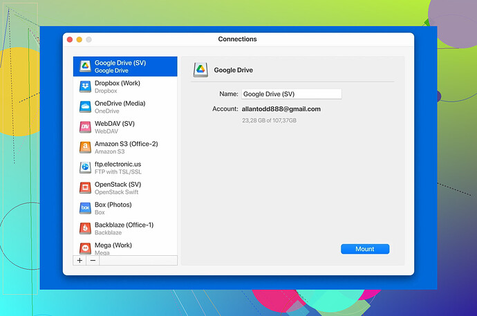 Image showing CloudMounter integration