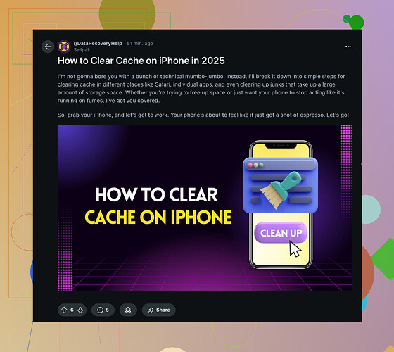 How to clear cache on iPhone?