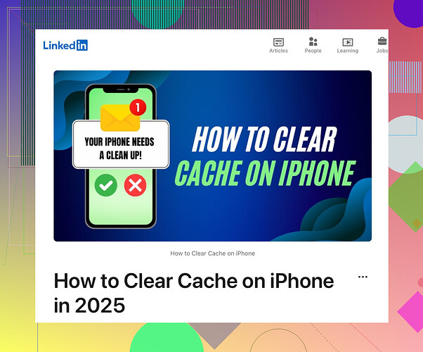 How to clear cache on iPhone?