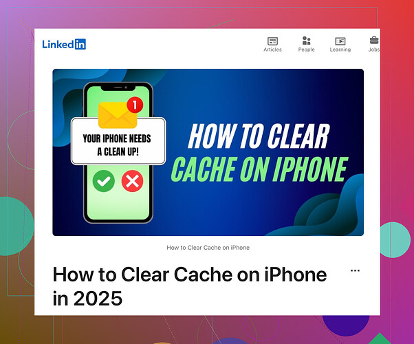 How can I clear the cache on my iPhone?