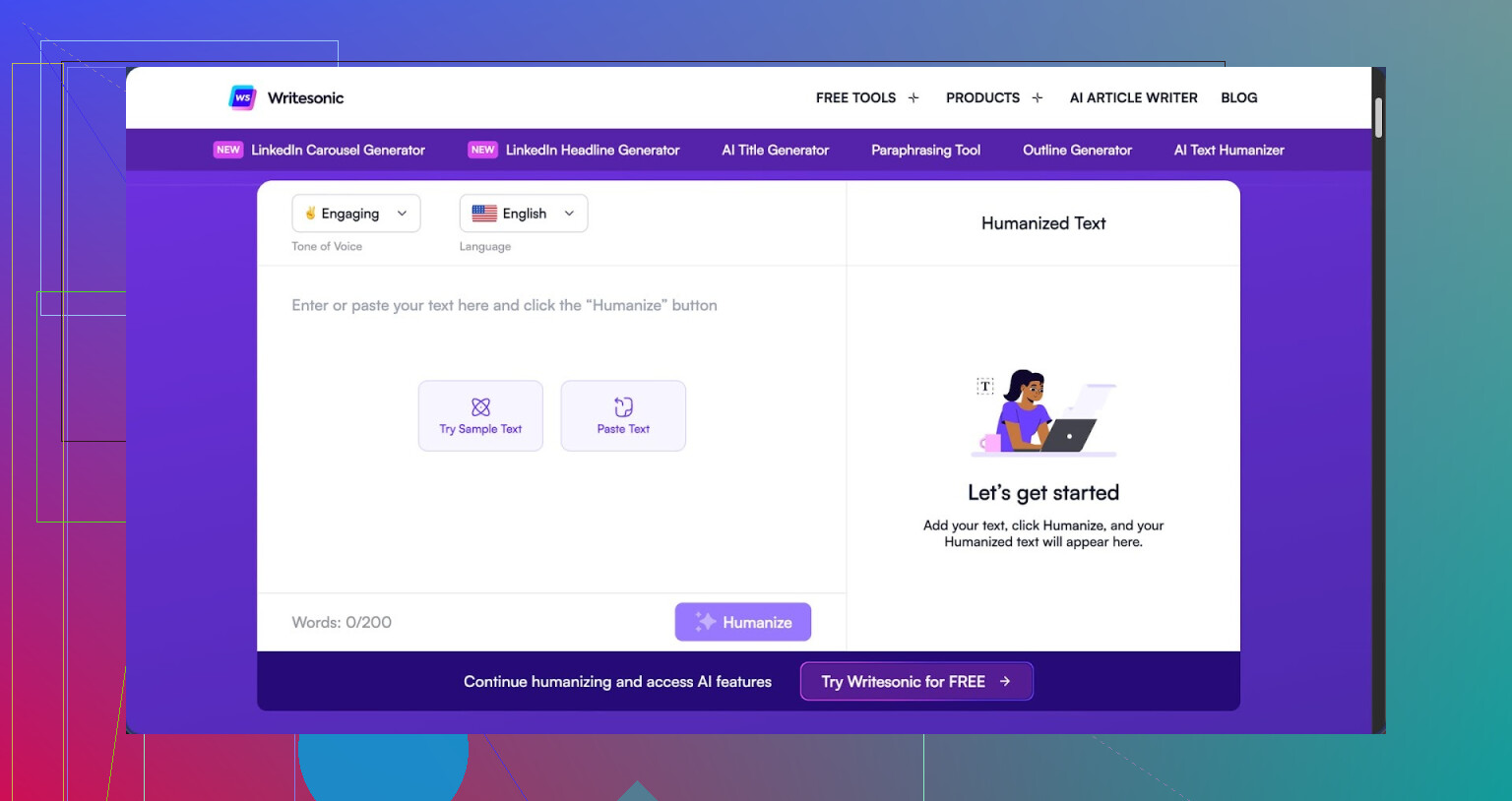 Writesonic AI Humanizer Review