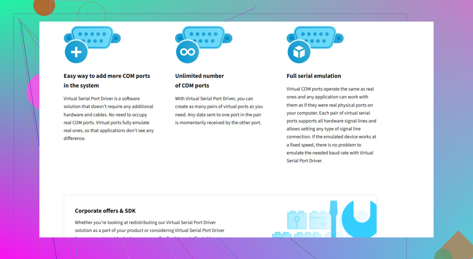 How do I emulate virtual serial ports on Windows 10?