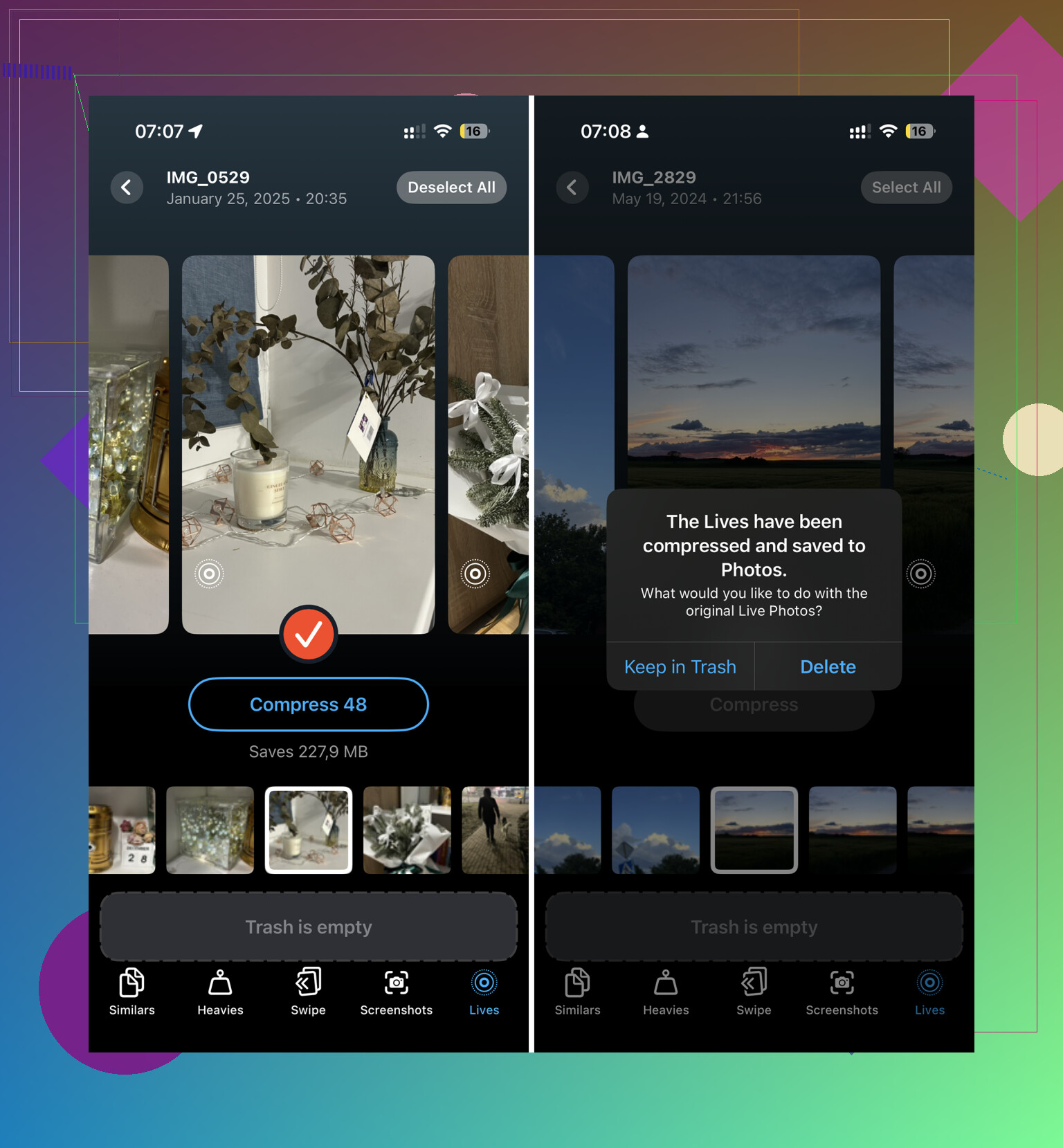 How do I turn all Live Photos into still photos on my iPhone?
