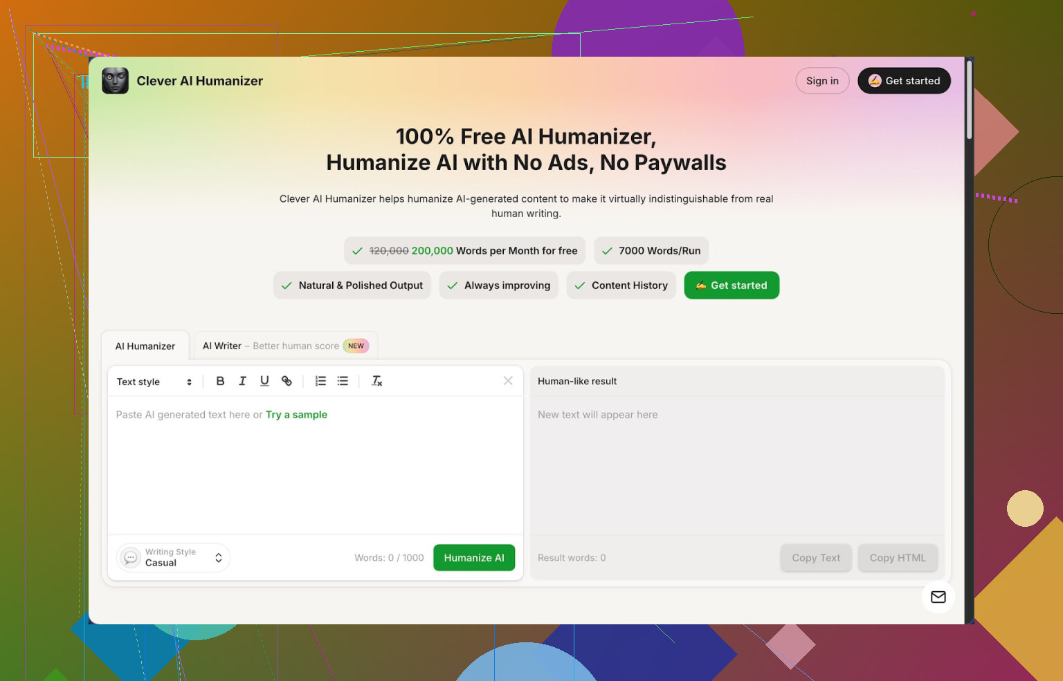 1. Reseña de Clever AI Humanizer